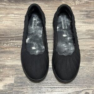 Skechers Black Air Cooled Knit Slip-On Ballet Flats Size 7